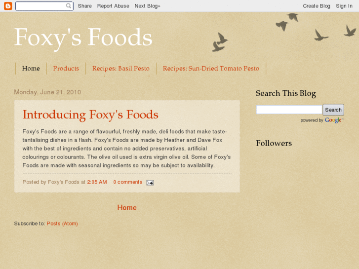 www.foxysfoods.net