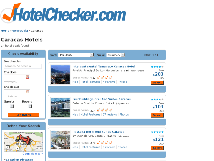 www.caracas-hotels.com