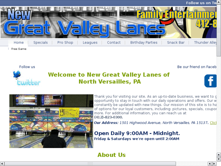 www.greatvalleylanes.com