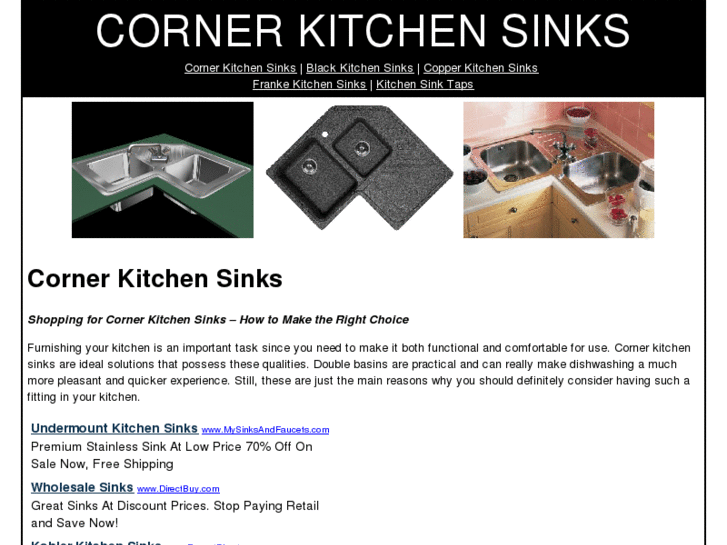 www.cornerkitchensinks.net