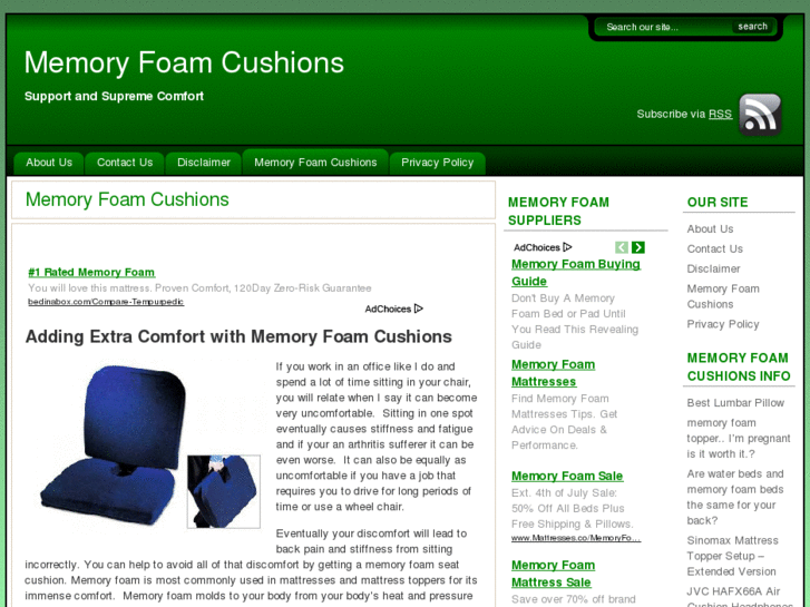 www.memoryfoamcushions.net