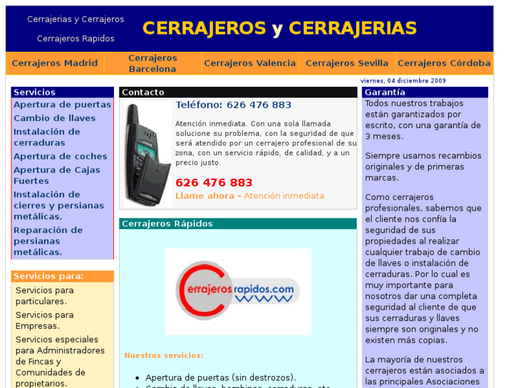 www.cerrajerosycerrajerias.com