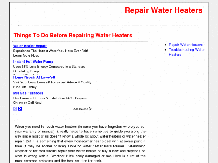 www.repairwaterheaters.com