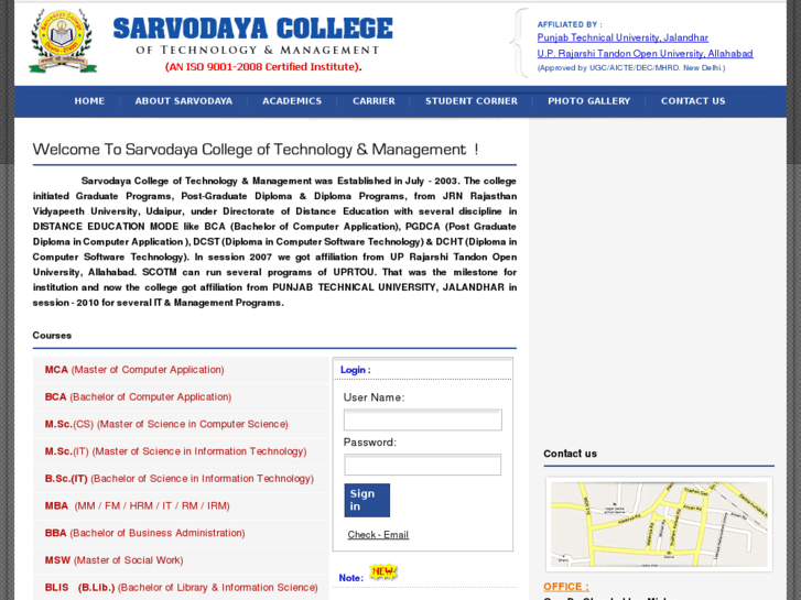 www.sarvodayacollege.com