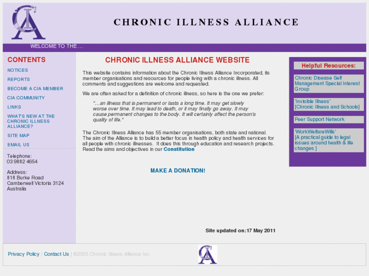 www.chronicillness.org.au