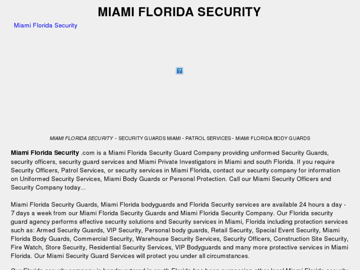 www.miamifloridasecurity.com