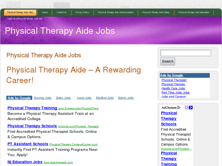 www.physicaltherapyaidejobs.net