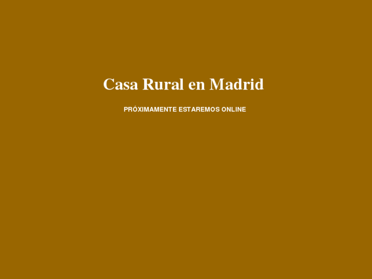 www.casaruralenmadrid.es