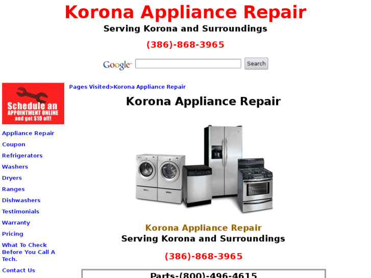 www.koronaappliancerepair.com