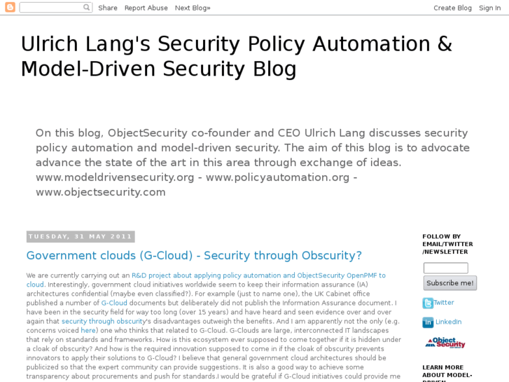 www.modeldrivensecurity.org