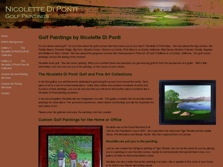 www.nicolettedipontigolfpaintings.com