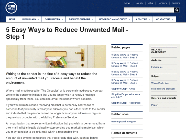 www.wasteawareunwantedmail.com