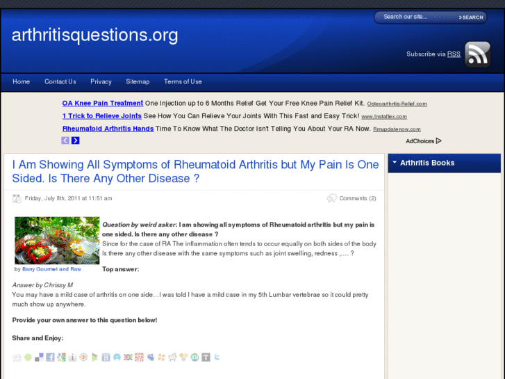 www.arthritisquestions.org