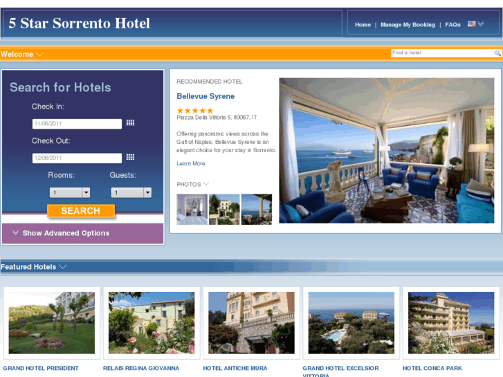 www.5starsorrentohotel.com