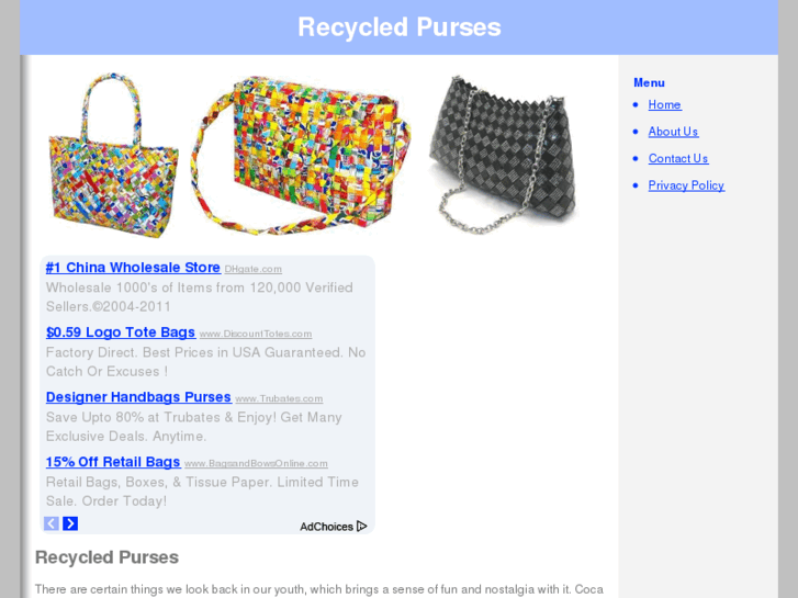 www.recycledpurses.net