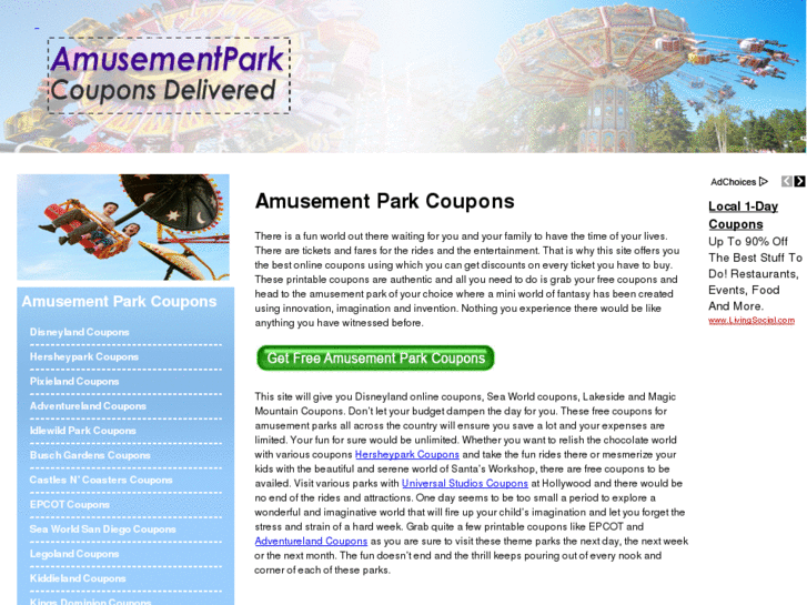 www.amusementparkcouponsdelivered.com