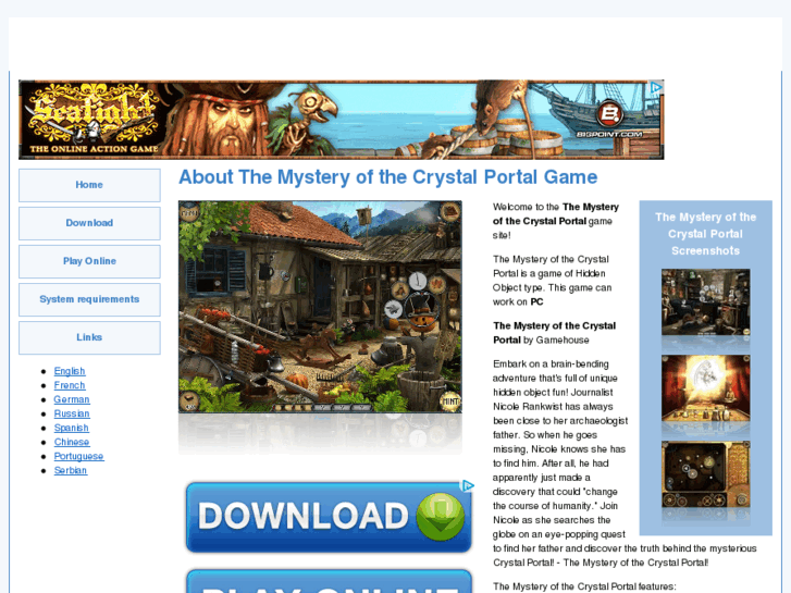 www.mysteryofcrystalportalonlinegame.com