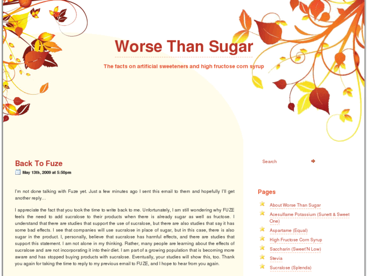 www.worsethansugar.org