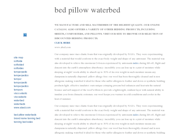 www.bed-pillow-waterbed.com