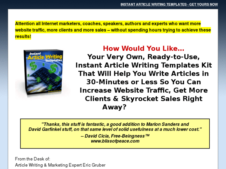 www.startwritingarticlesfaster.com