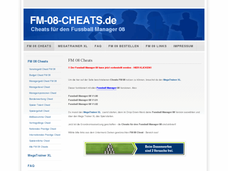 www.fm-08-cheats.de