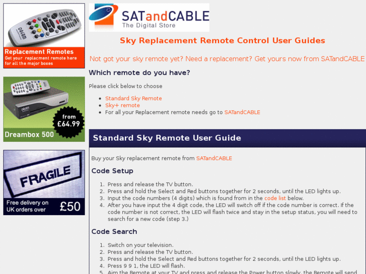 www.skyremotecodes.com
