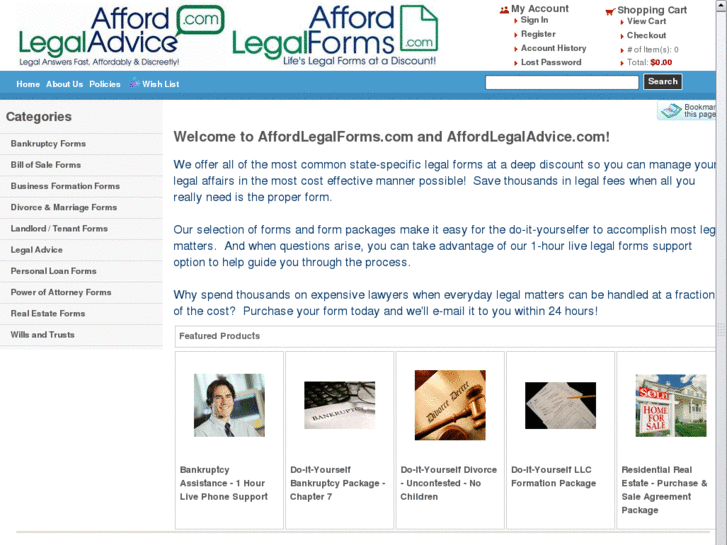 www.affordlegalforms.com