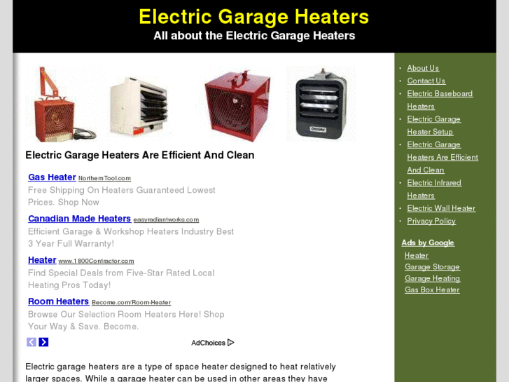 www.electricgarageheater.org