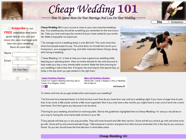 www.cheapwedding101.com