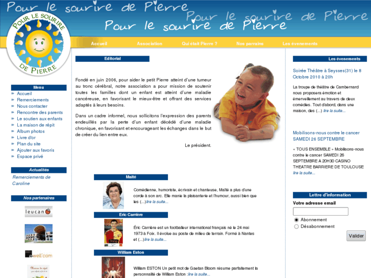 www.pourlesouriredepierre.org