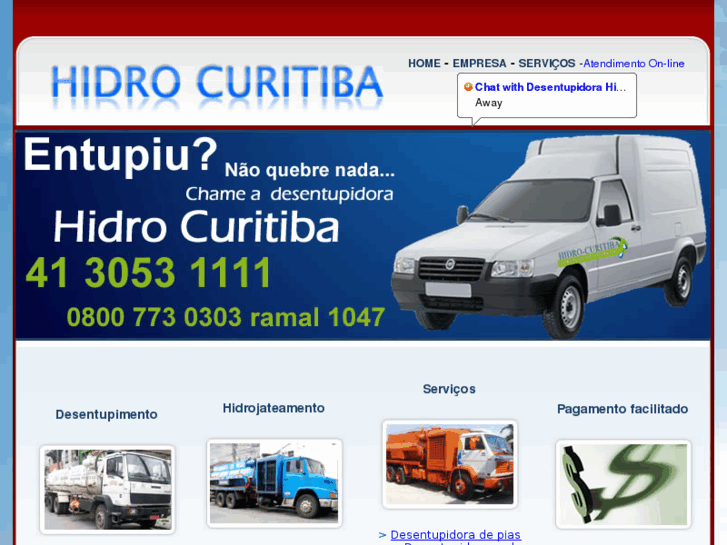 www.desentupidorahidrocuritiba.com.br