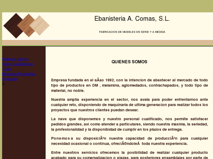 www.ebanisteriacomas.es