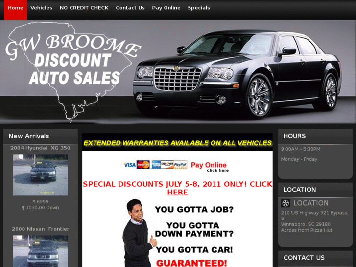 www.gwbroomeautosales.com