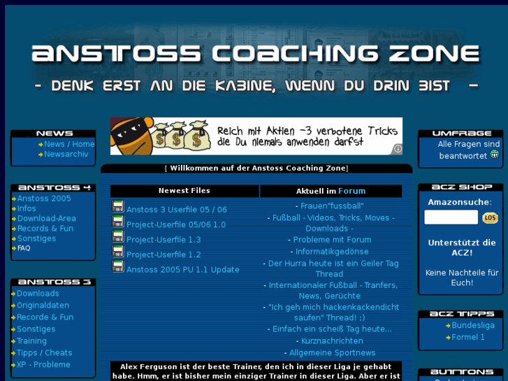 www.anstoss-zone.de