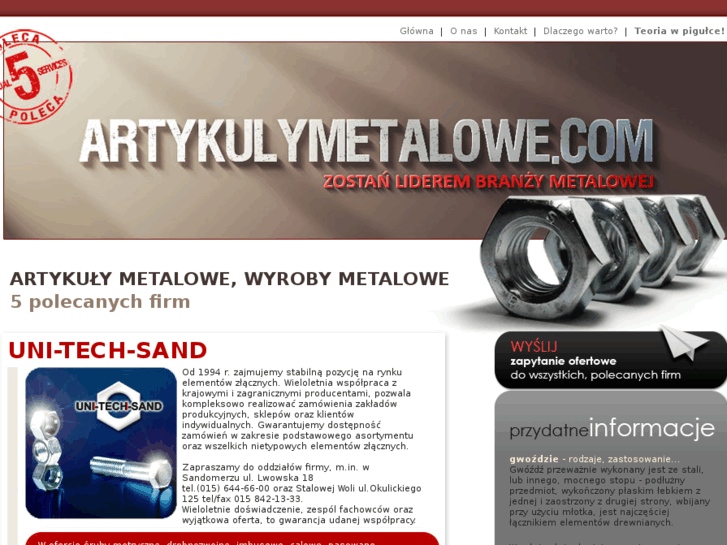 www.artykulymetalowe.com