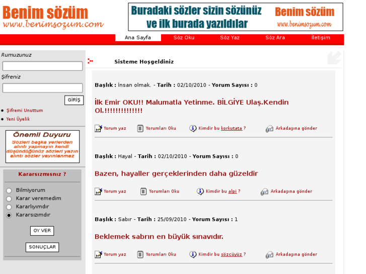 www.benimsozum.com