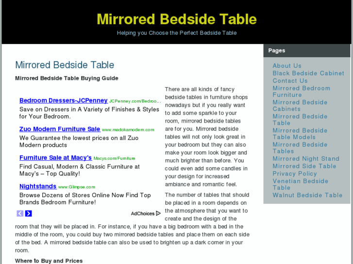 www.mirroredbedsidetable.net