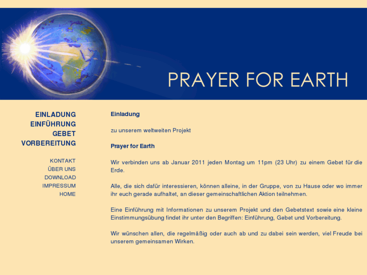 www.prayerforearth.com