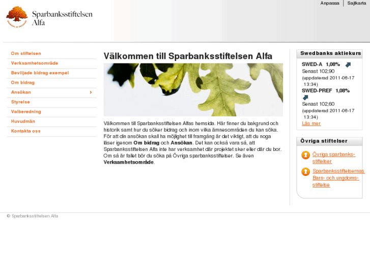 www.sparbanksstiftelsenalfa.se