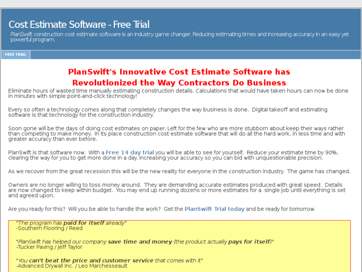 www.costestimatesoftware.com