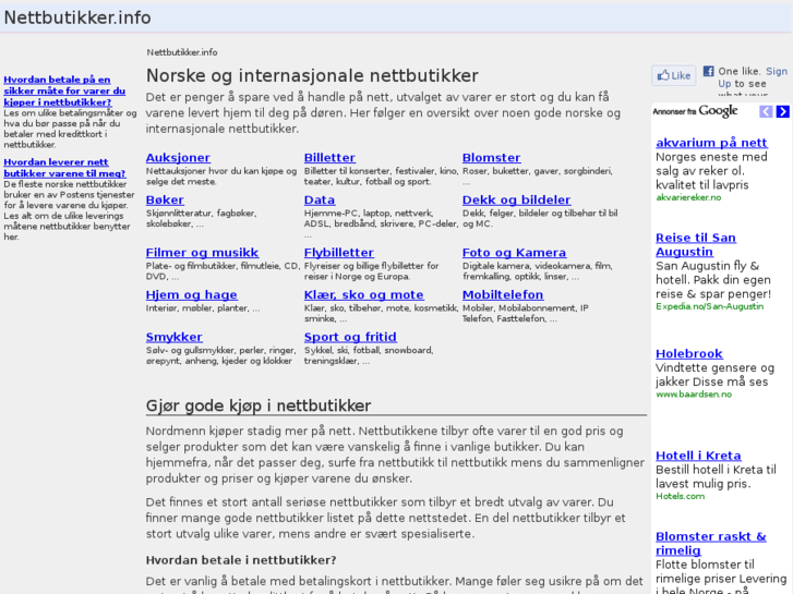 www.nettbutikker.info