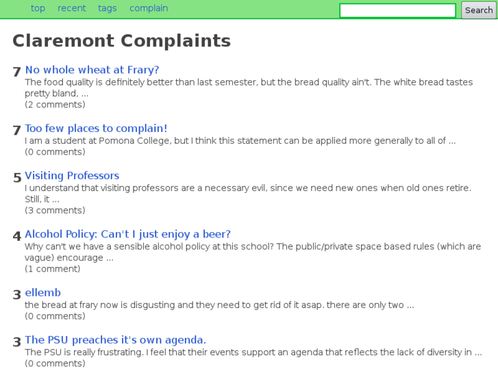 www.claremontcomplaints.com