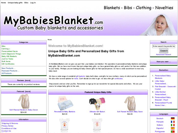 www.mybabiesblanket.com