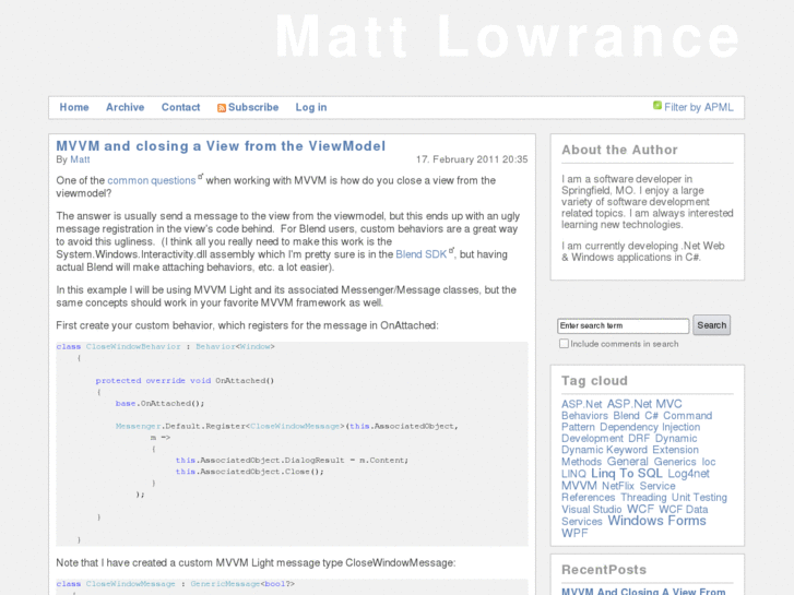 www.matthewlowrance.com