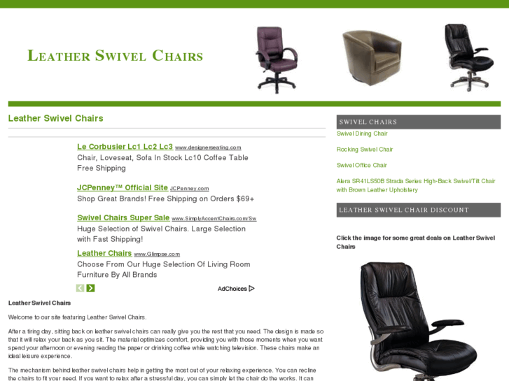 www.leatherswivelchairs.net