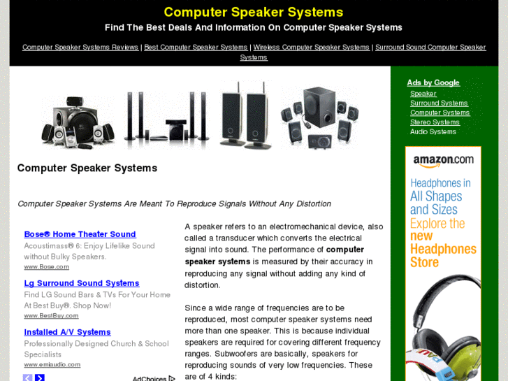 www.computerspeakersystems.net