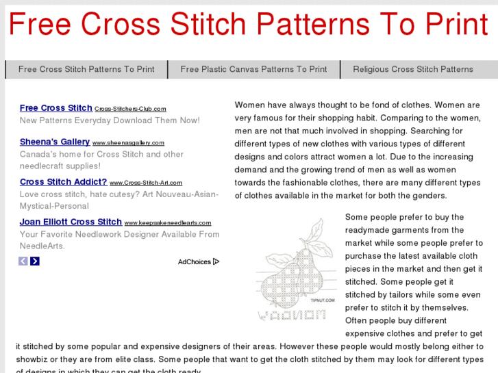 www.freecrossstitchpatternstoprint.com