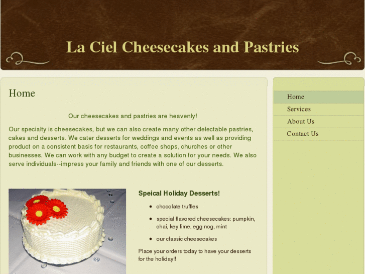 www.lacielcheesecakesandpastries.com