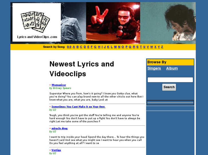 www.lyricsandvideoclips.com