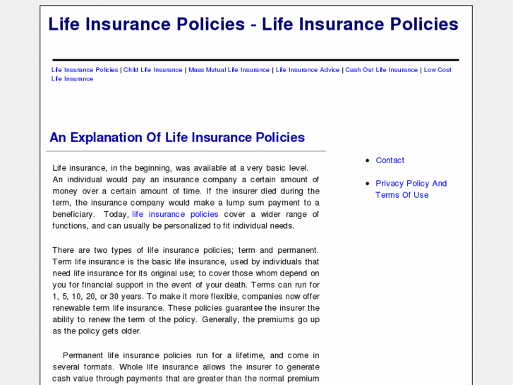 www.lifeinsurancepolicies123.info